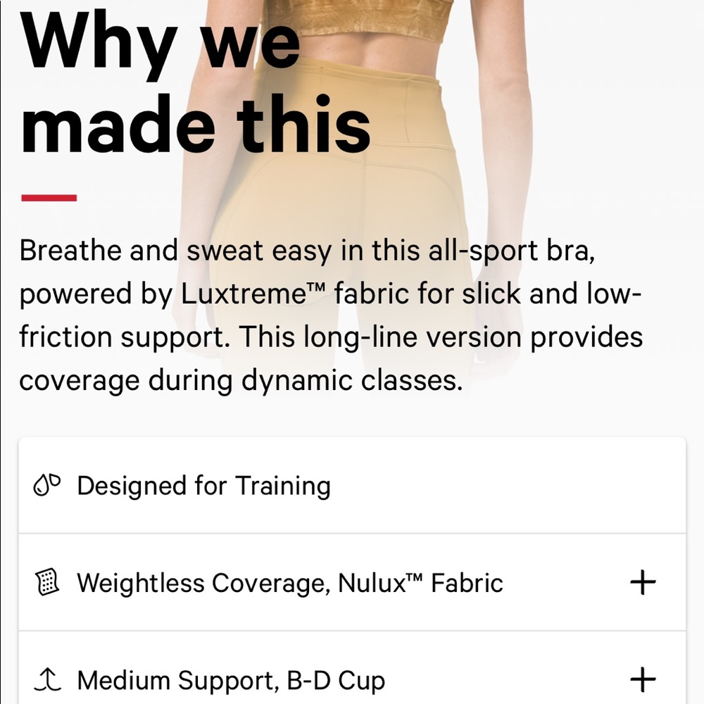 Lululemon sports bra